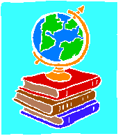 A globe on top of three books. 